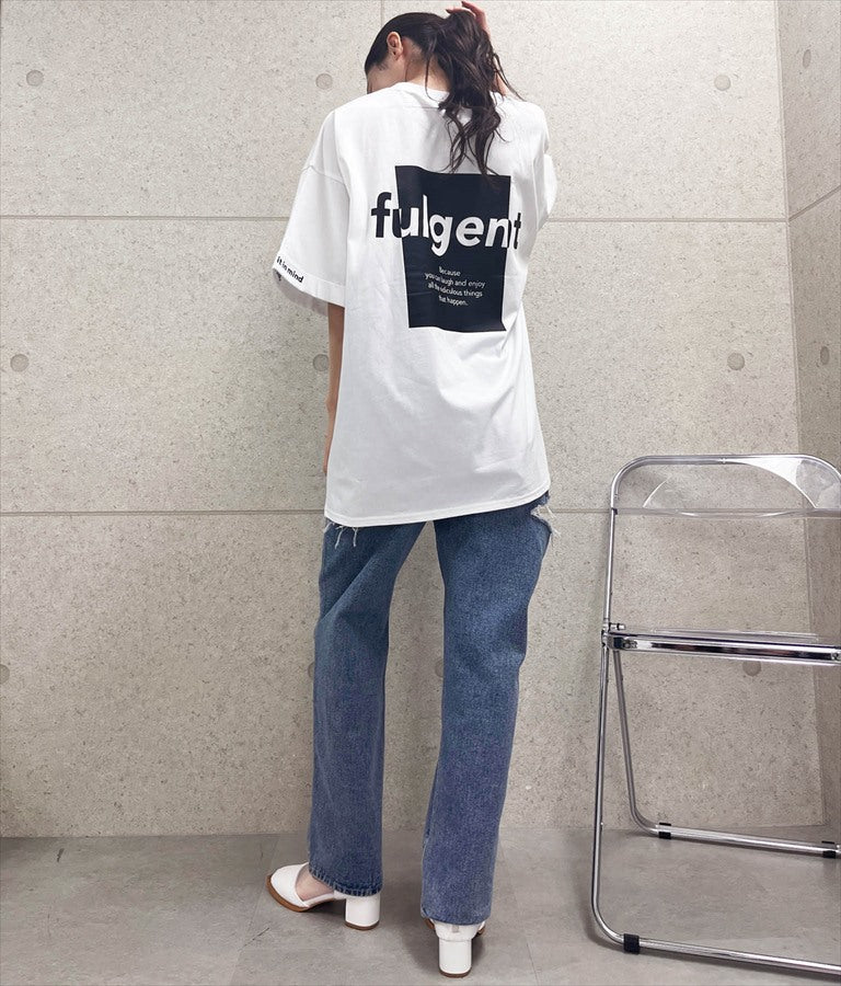 袖ロールアップ プリント ビッグ Tシャツ 【親子お揃い】 793-9123
