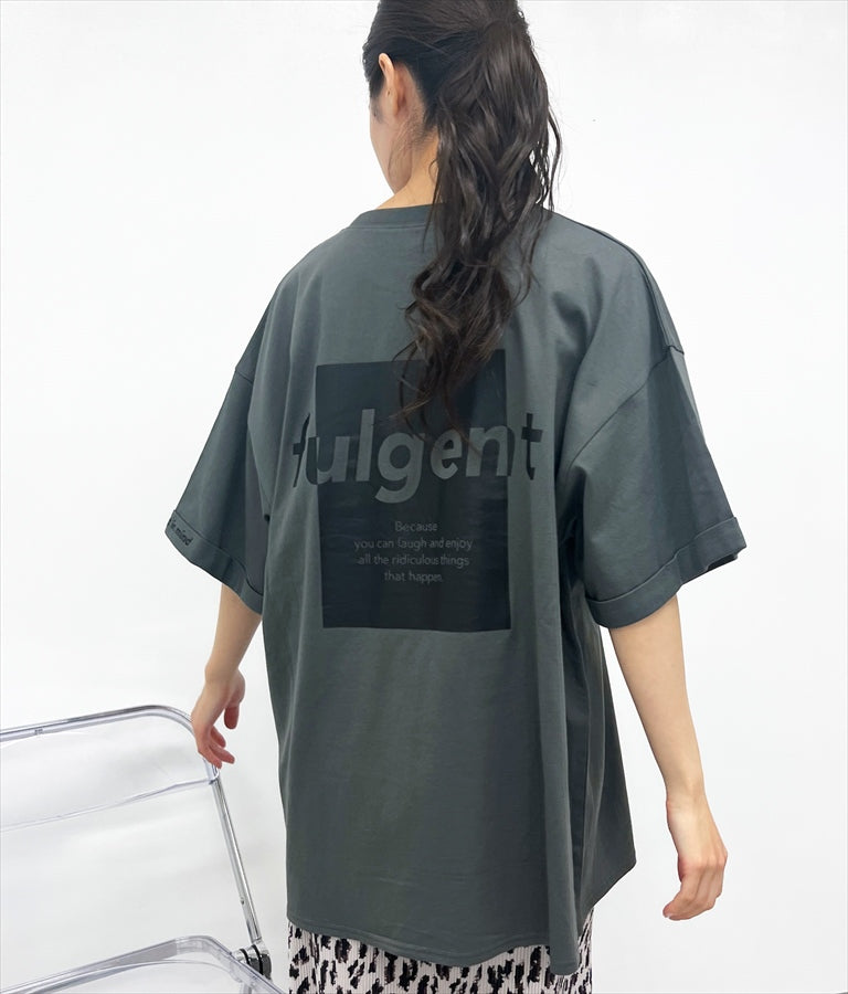 袖ロールアップ プリント ビッグ Tシャツ 【親子お揃い】 793-9123