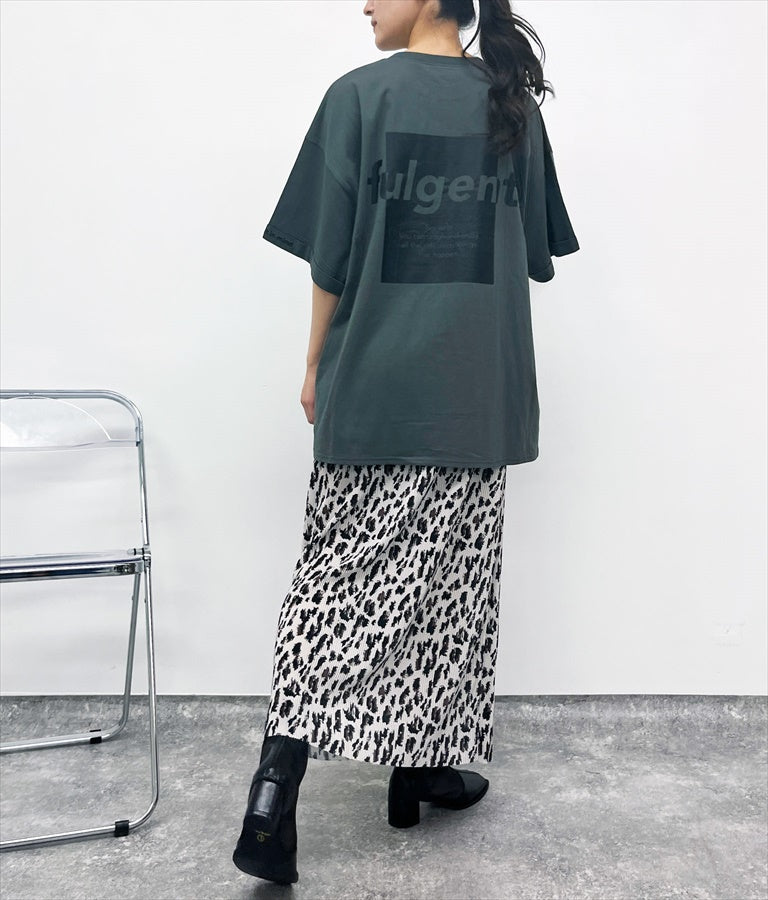 袖ロールアップ プリント ビッグ Tシャツ 【親子お揃い】 793-9123