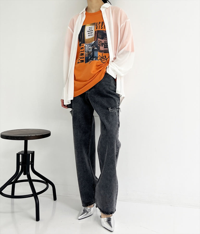 バックラウンド シアー シャツ 794-9159