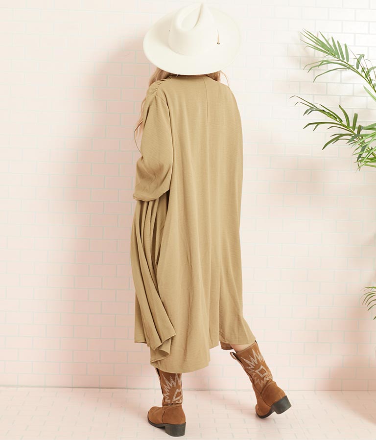 ロング丈 ユッタリ カーディガン 814-6755