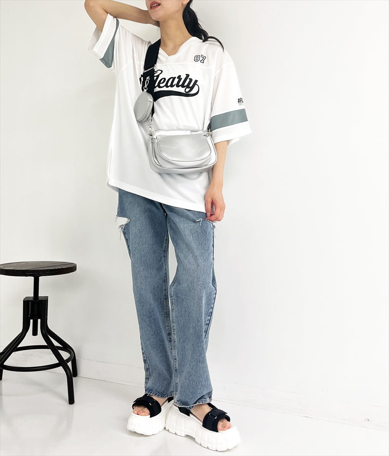 ユニフォーム オーバーサイズ Tシャツ 793-9163