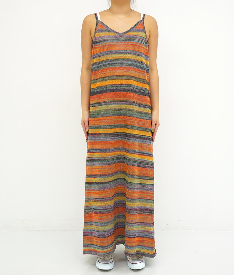 グラデーション ボーダー ニット 2WAY マキシ ワンピース 817-6767