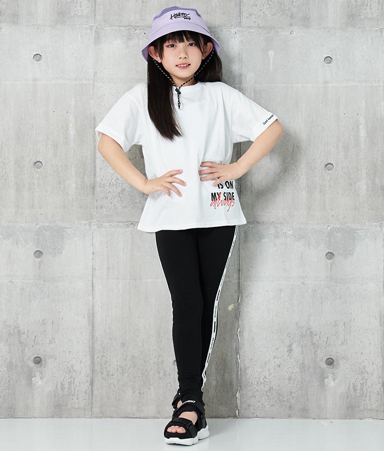 袖ロールアップ プリント ビッグ Tシャツ【親子お揃い】 423-3246