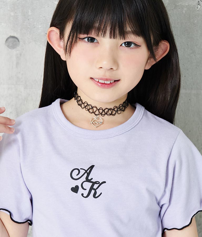 チョーカー 付 シンプル メロー Tシャツ 423-3253