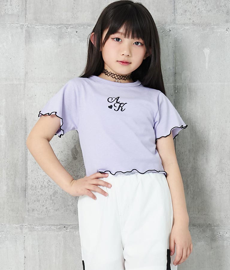 チョーカー 付 シンプル メロー Tシャツ 423-3253