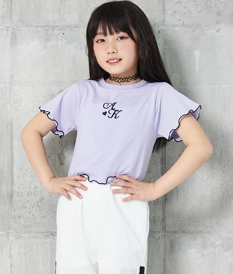 チョーカー 付 シンプル メロー Tシャツ 423-3253