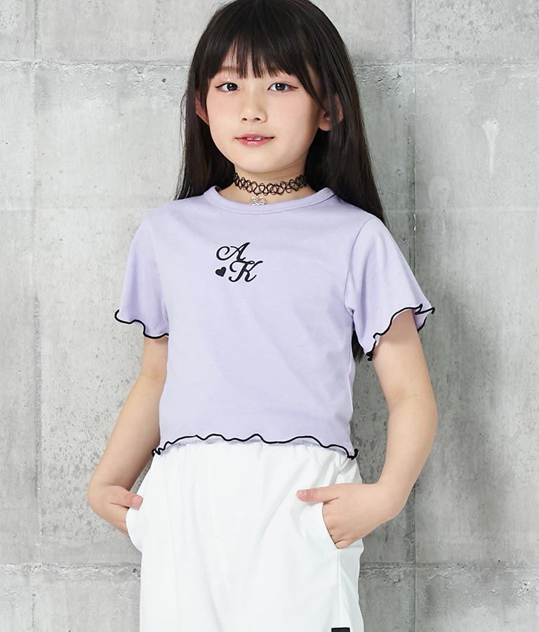 チョーカー 付 シンプル メロー Tシャツ 423-3253
