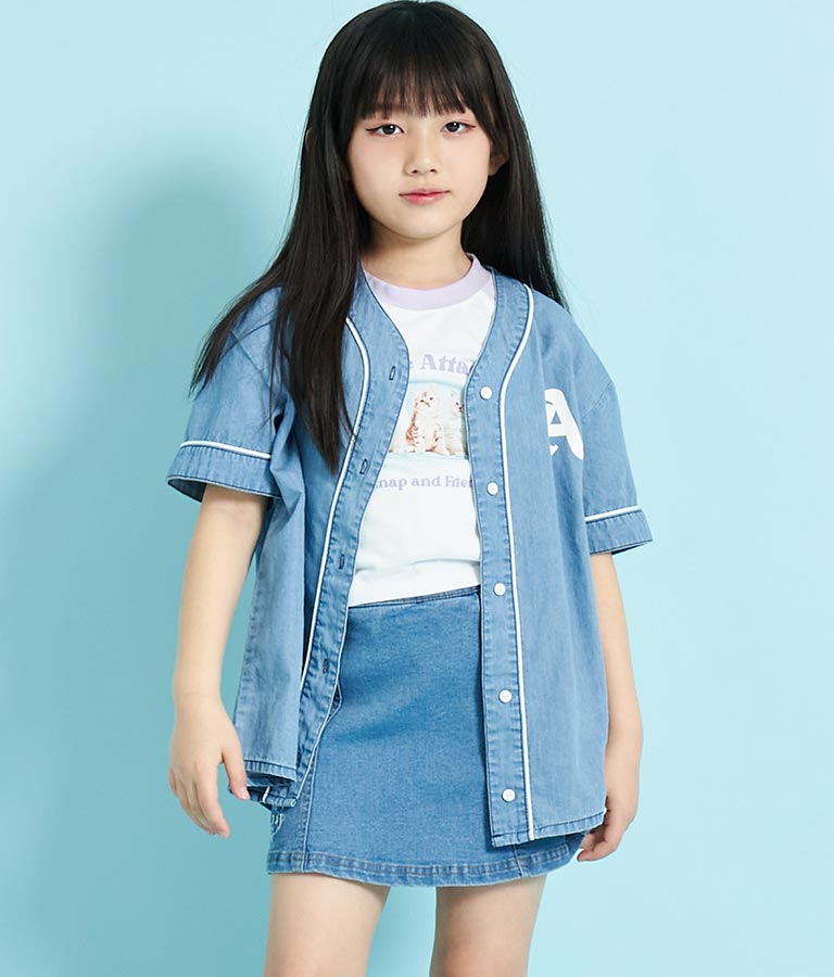 ベースボール 風 半袖 シャツ 424-3249