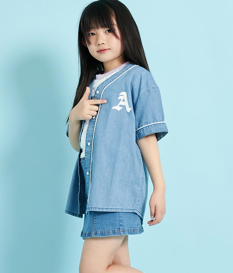 ベースボール 風 半袖 シャツ 424-3249