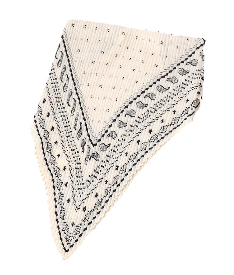 ペイズリー 柄 プリーツ スカーフ 369-9430