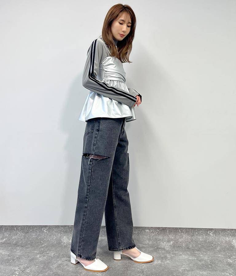ベロア ライン トップス 793-9130