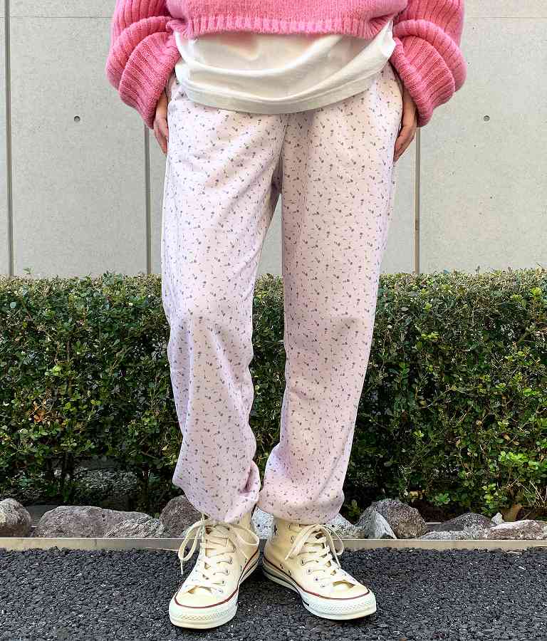 小花柄 ジョガー 裏毛 スウェット パンツ 852-5767