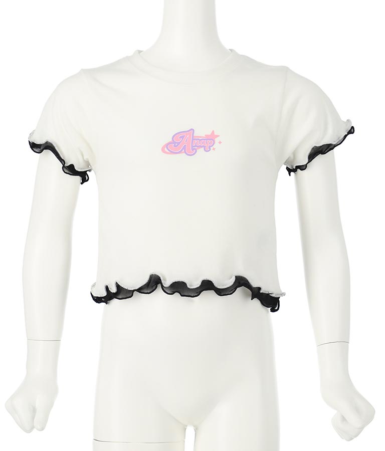 チュール メロー ミニ トップス Tシャツ 423-3280
