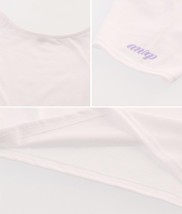 ハート あき ビーズ付 キャミソール + Tシャツ セット 428-3279