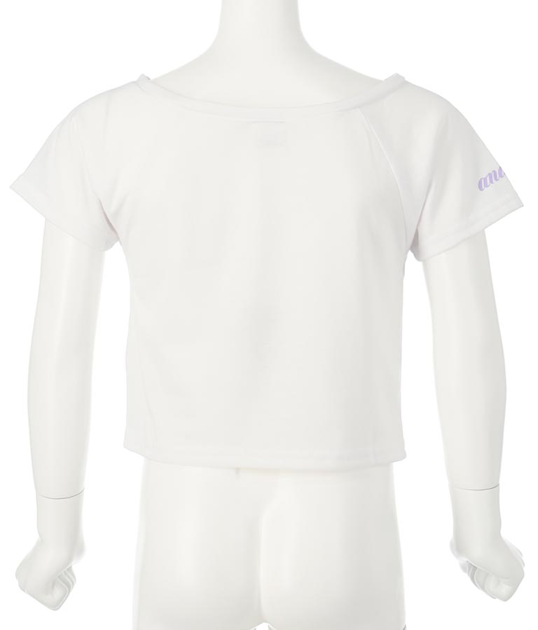 ハート あき ビーズ付 キャミソール + Tシャツ セット 428-3279