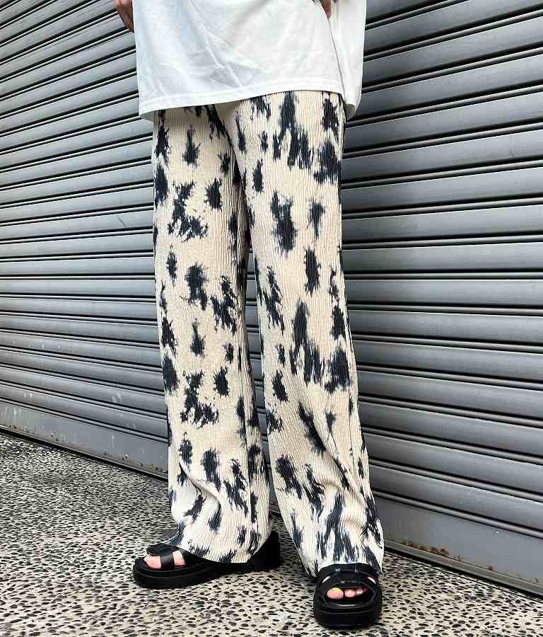 ニュアンス柄 プリーツ パンツ 792-9014