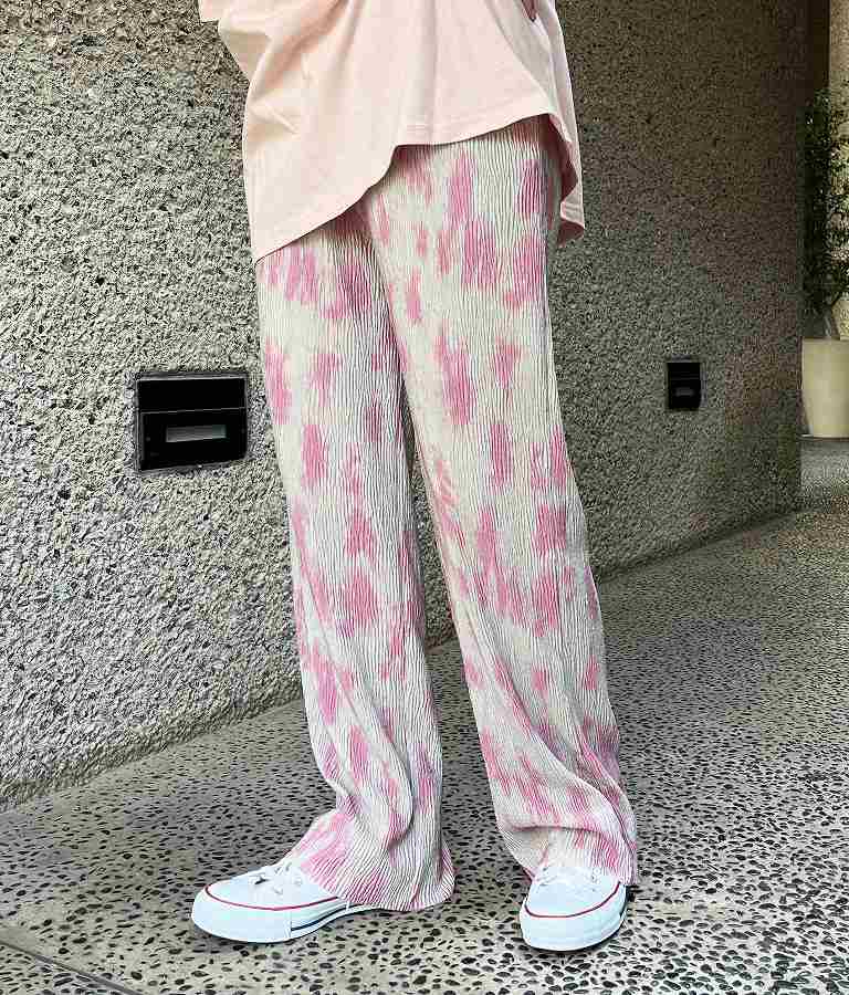 ニュアンス柄 プリーツ パンツ 792-9014
