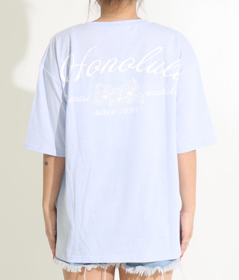 ALOHA HONOLULU プリント ビッグ Tシャツ
