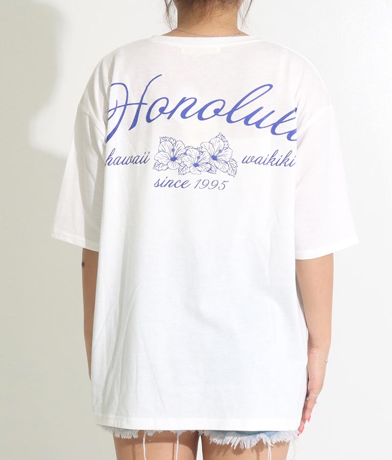 ALOHA HONOLULU プリント ビッグ Tシャツ 853-5860