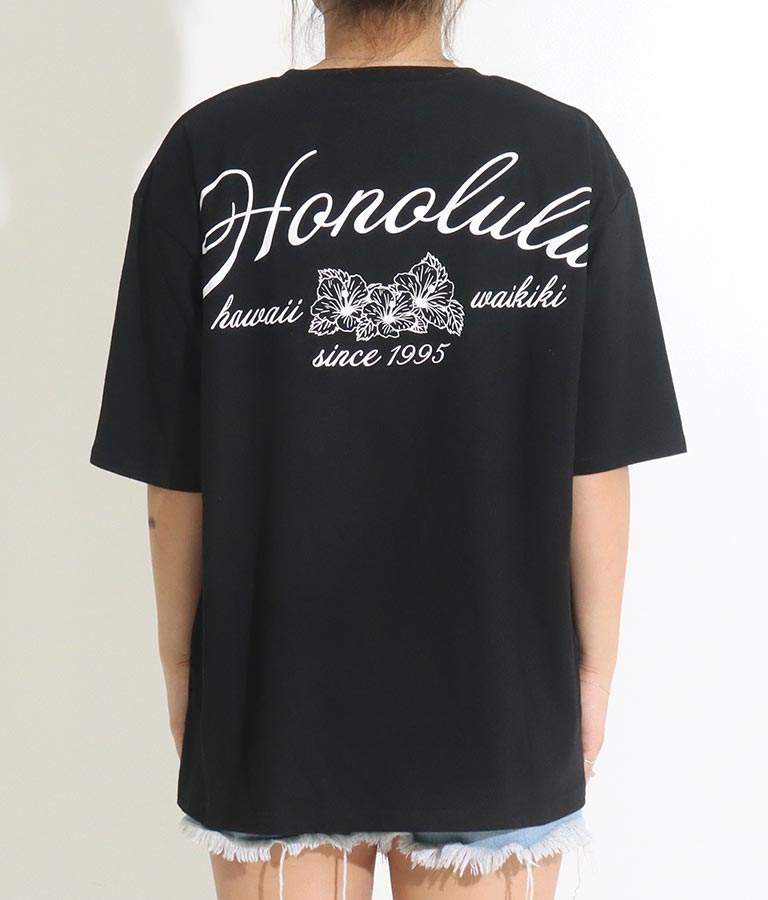 ALOHA HONOLULU プリント ビッグ Tシャツ 853-5860