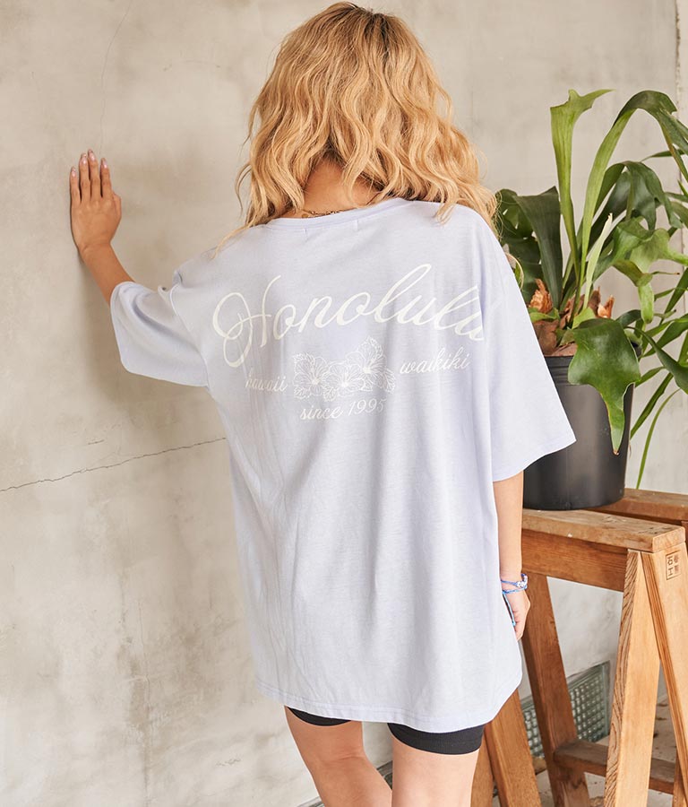 ALOHA HONOLULU プリント ビッグ Tシャツ 853-5860