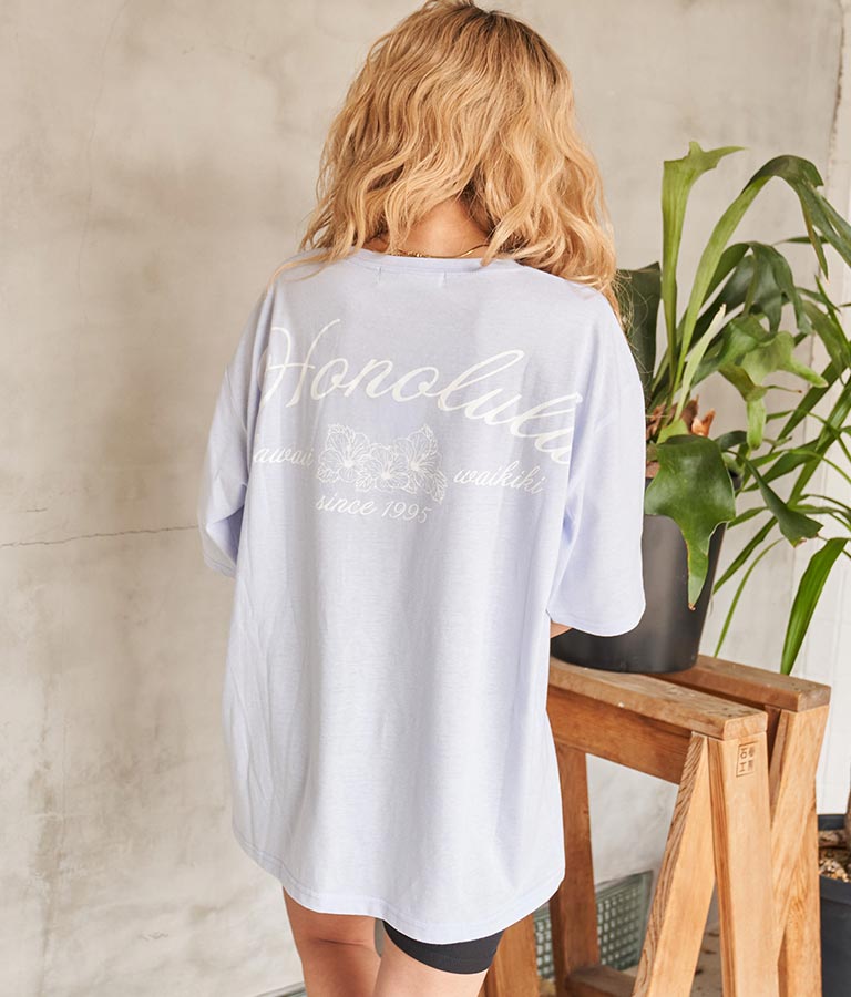 ALOHA HONOLULU プリント ビッグ Tシャツ 853-5860