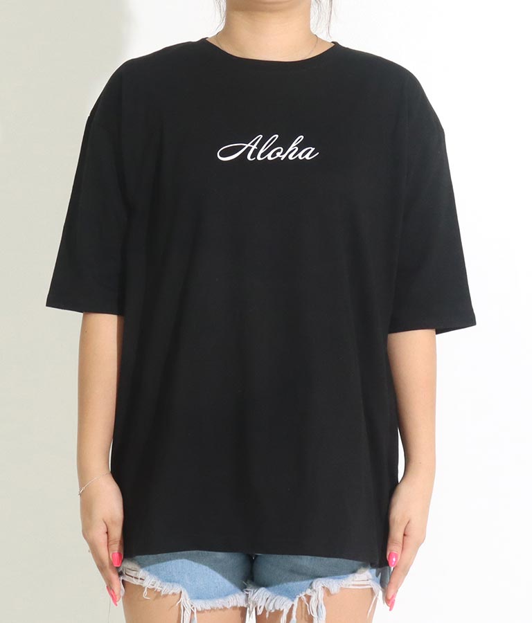 ALOHA HONOLULU プリント ビッグ Tシャツ 853-5860
