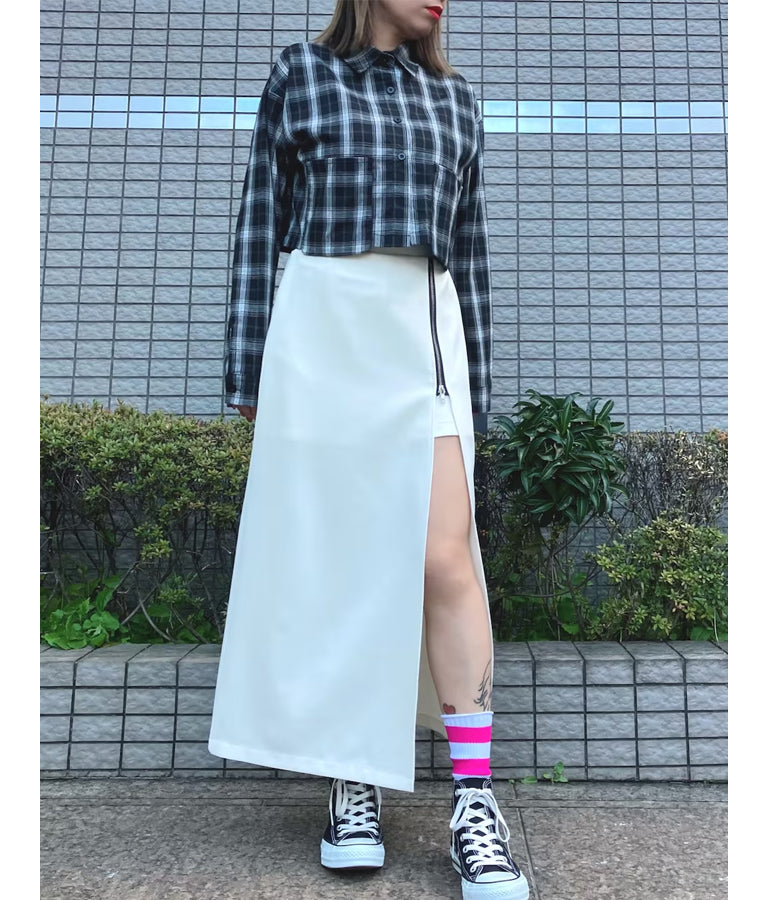 クロップド チェック シャツ 154-5568