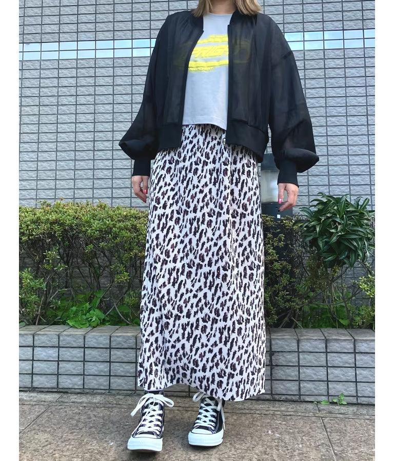 スプレー プリント クロップド Tシャツ 793-9172