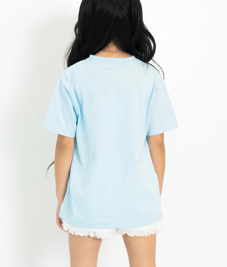 星 ネックレス付 転写 ビッグ Tシャツ 423-3302