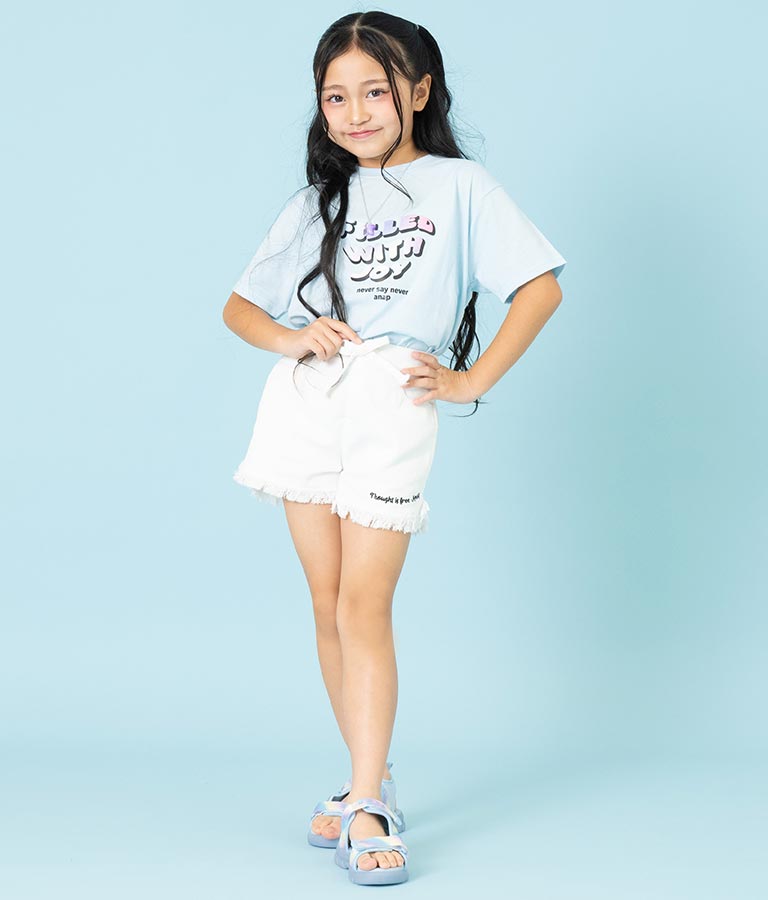 星 ネックレス付 転写 ビッグ Tシャツ 423-3302