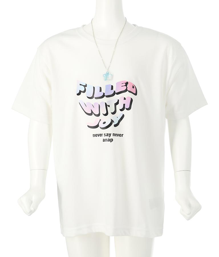 星 ネックレス付 転写 ビッグ Tシャツ 423-3302