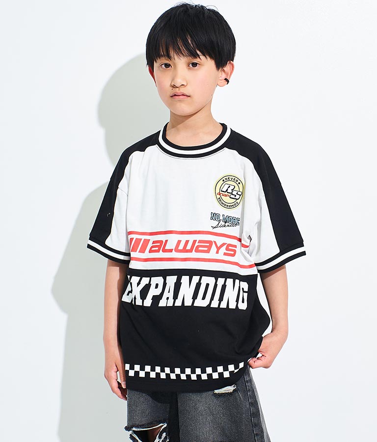 ANAP R+S【リラスポ】バイカー プリント風 Tシャツ ( ユニセックス アイテム、吸水速乾加工)