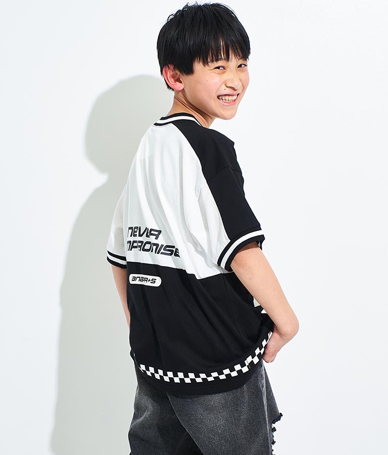 ANAP R+S【リラスポ】バイカー プリント風 Tシャツ ( ユニセックス アイテム、吸水速乾加工) 913-7515