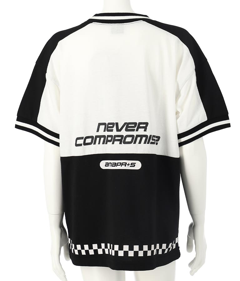 ANAP R+S【リラスポ】バイカー プリント風 Tシャツ ( ユニセックス アイテム、吸水速乾加工) 913-7515