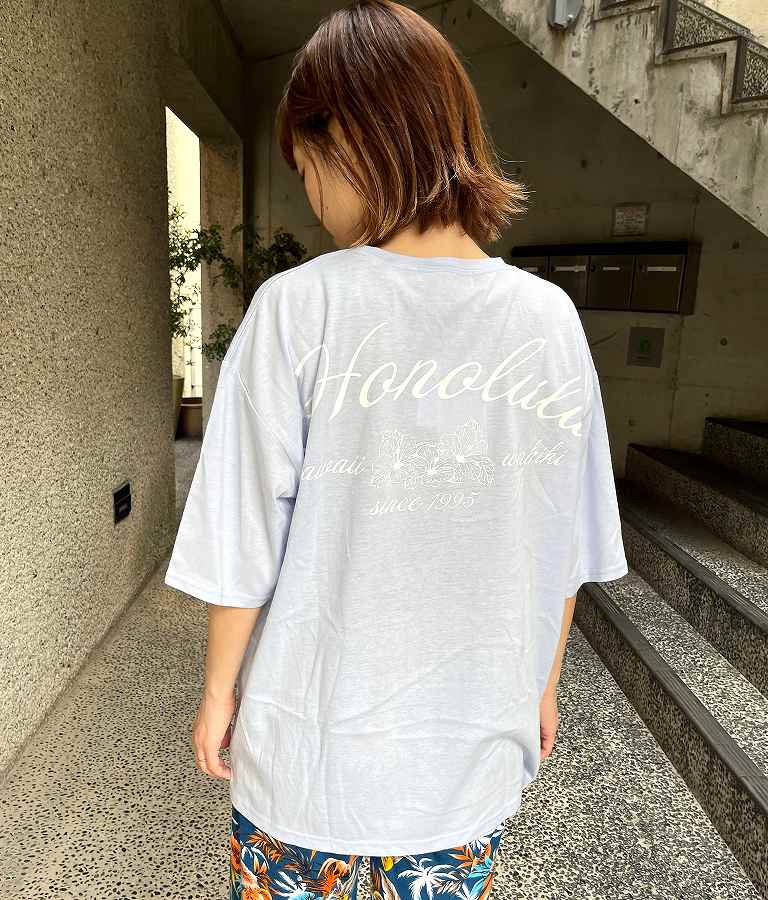 ALOHA HONOLULU プリント ビッグ Tシャツ 853-5860