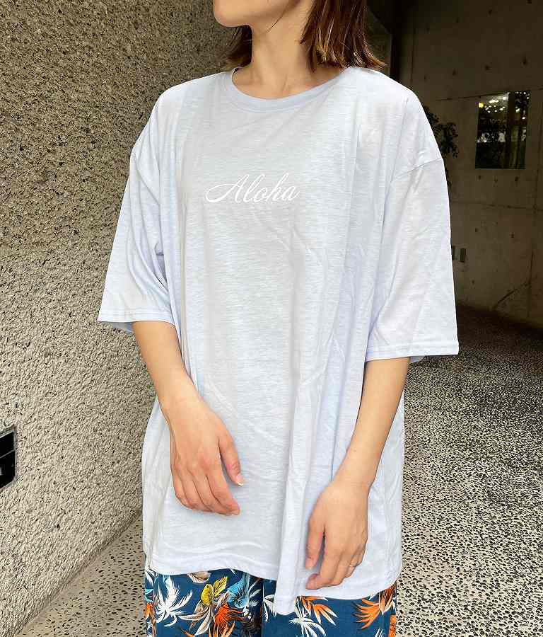 ALOHA HONOLULU プリント ビッグ Tシャツ 853-5860