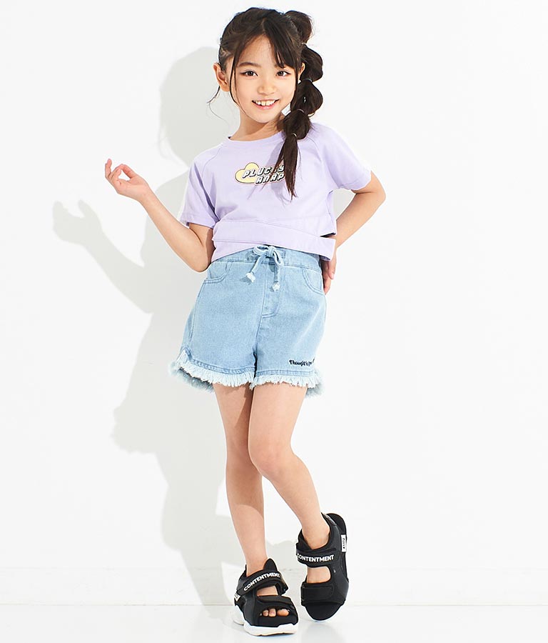 ウエストクロス クロップド トップス Tシャツ