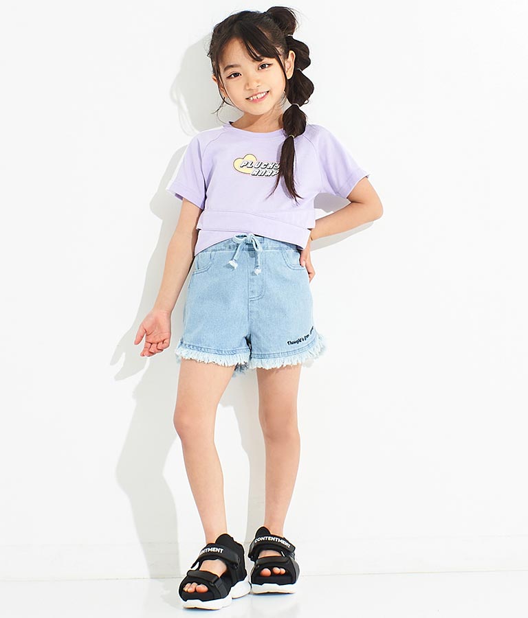 ウエストクロス クロップド トップス Tシャツ 423-3304