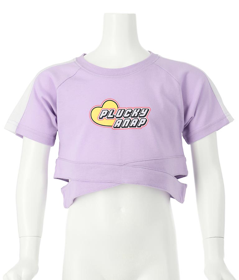 ウエストクロス クロップド トップス Tシャツ 423-3304