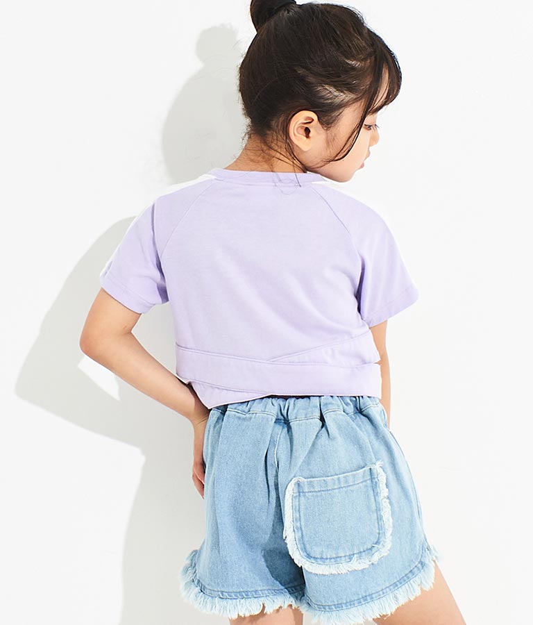 ウエストクロス クロップド トップス Tシャツ 423-3304