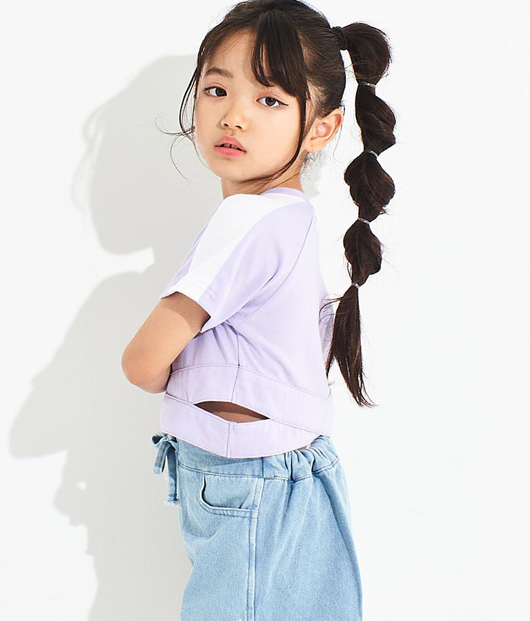 ウエストクロス クロップド トップス Tシャツ 423-3304