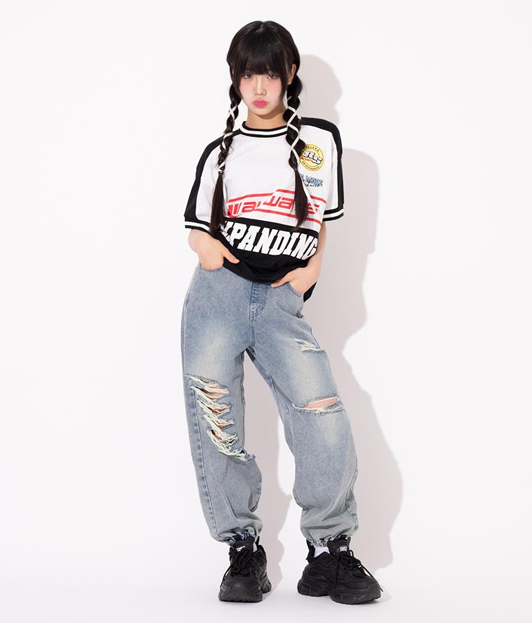 ANAP R+S【リラスポ】バイカー プリント風 Tシャツ ( ユニセックス アイテム、吸水速乾加工) 913-7515