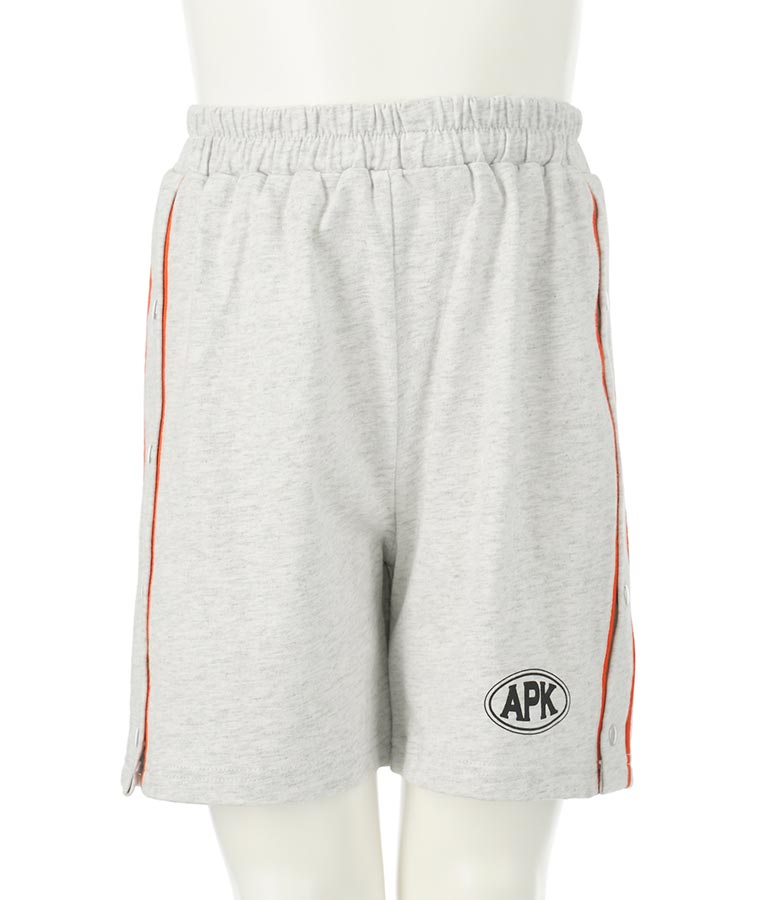 カラー パイピング サイド ボタン ハーフパンツ 【セットアップ着用可】 422-3315