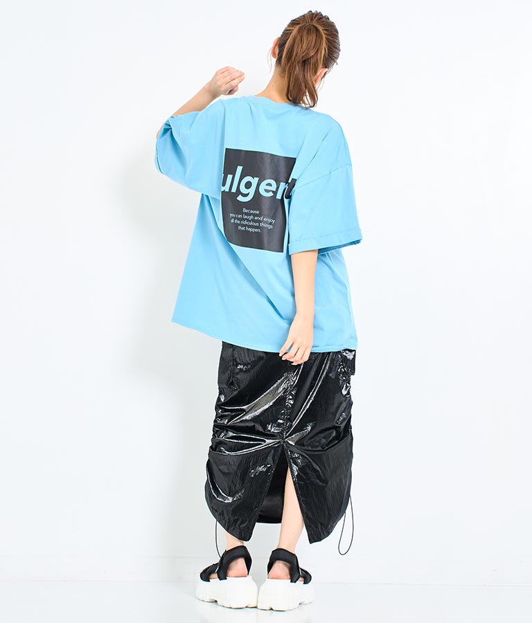 袖ロールアップ プリント ビッグ Tシャツ 【親子お揃い】 793-9123