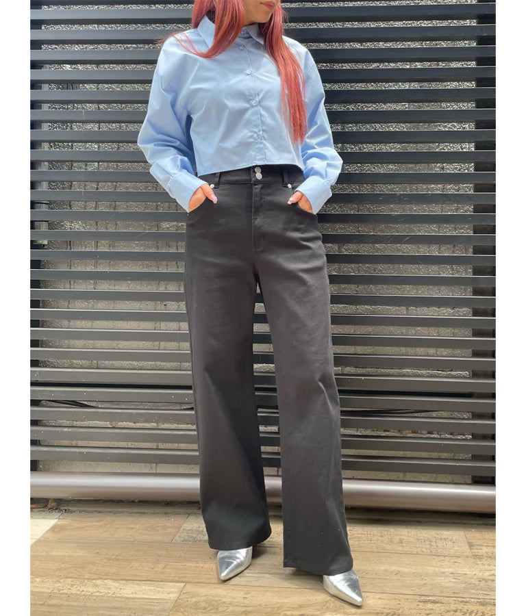 3つボタン ストレッチ ストレート デニム パンツ 792-9117