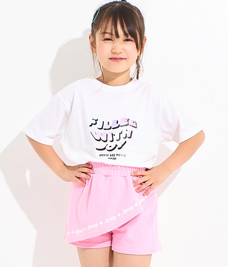 星 ネックレス付 転写 ビッグ Tシャツ 423-3302