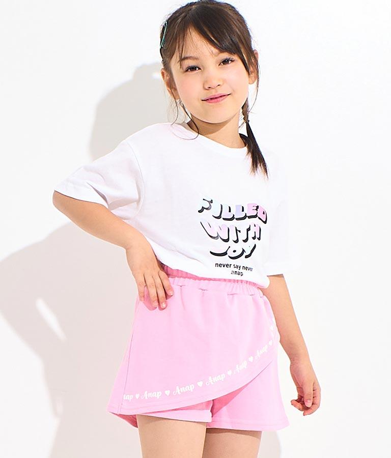 星 ネックレス付 転写 ビッグ Tシャツ 423-3302
