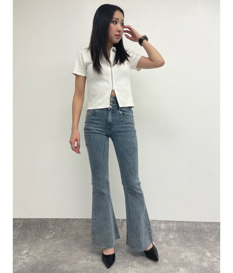 ダブル ジップ リブ トップス 【親子お揃い】 793-9111